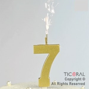 VELA BENGALA ORO NUMERO 7 X 1